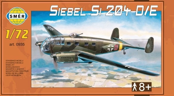Model Siebel Si 204 D/E 1:72 29,5x16,6cm in doos 34x19x5,5cm