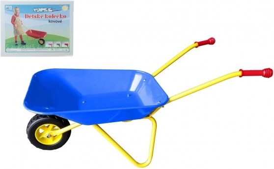 Yupee metalen kruiwagen voor kinderen groot – Blauw