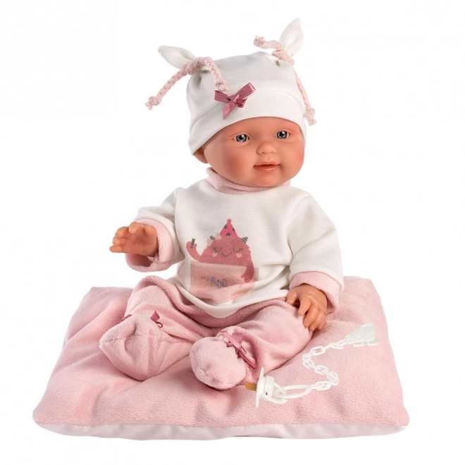 Llorens 26312 NEW BORN MEISJE - realistische babypop met volledig vinyl lichaam - 26 cm