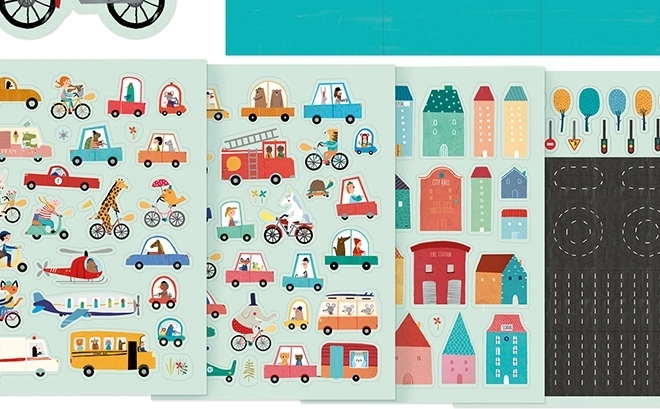 Londji verwijderbare stickers Stad