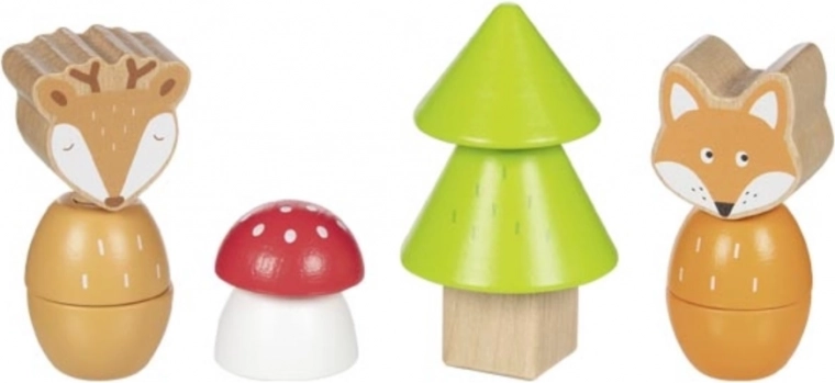 Houten figuurtjes bosvrienden Goki