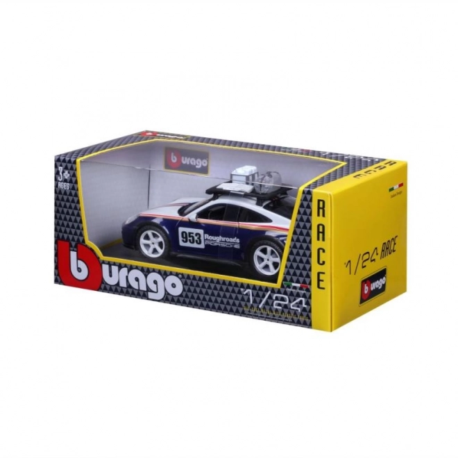 Bburago 1:24 Racen - Porsche 911 Dakar - Blauw 953 Roughroads