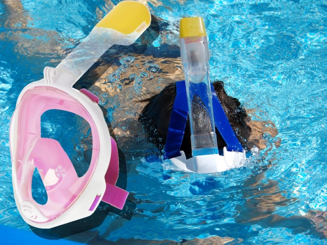 Opvouwbaar Volgelaatsmasker met Snorkel S/M Roze
