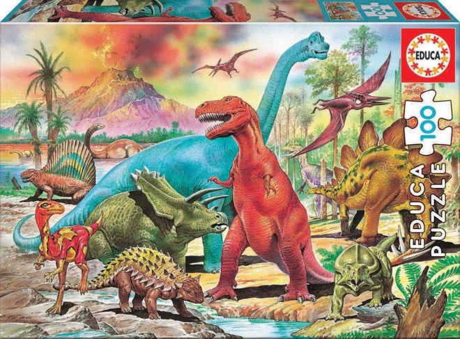 Puzzel dinosauriërs 100 stukjes