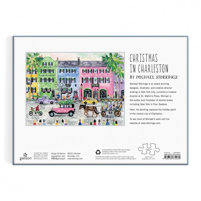 Galison Puzzel Michaela Storrings - Kerst in Charleston 1000 stukjes