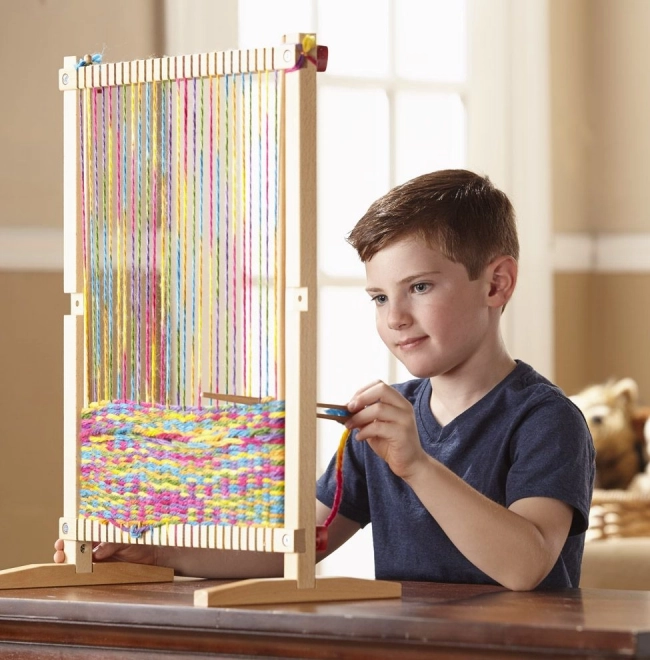 Houten weefgetouw voor kinderen