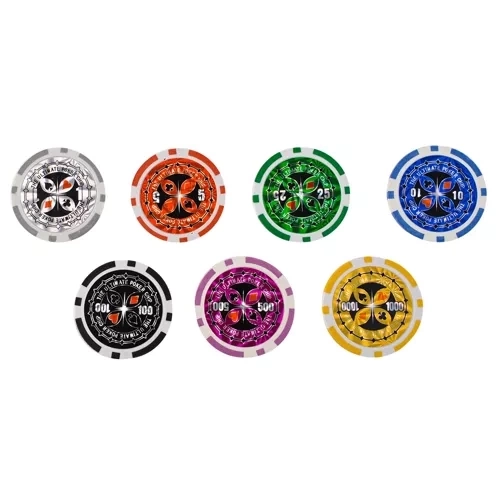 Poker - set van 500 fiches in HQ koffer