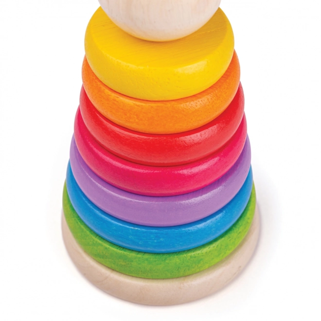 Houten stapelspeelgoed regenboog voor kinderen