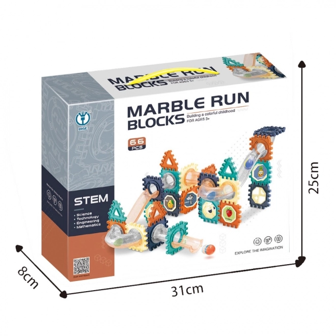 Magnetische knikkerbaan 66 stuks
