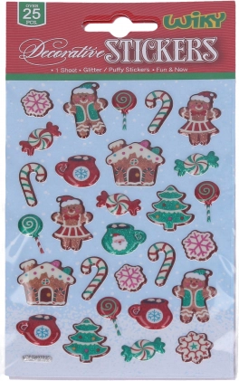3D-stickers Kerst 19 × 10,5 cm – Kerst