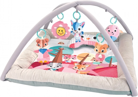 Speelkleed 3D Forest Pink met babygym en ondersteunend kussentje