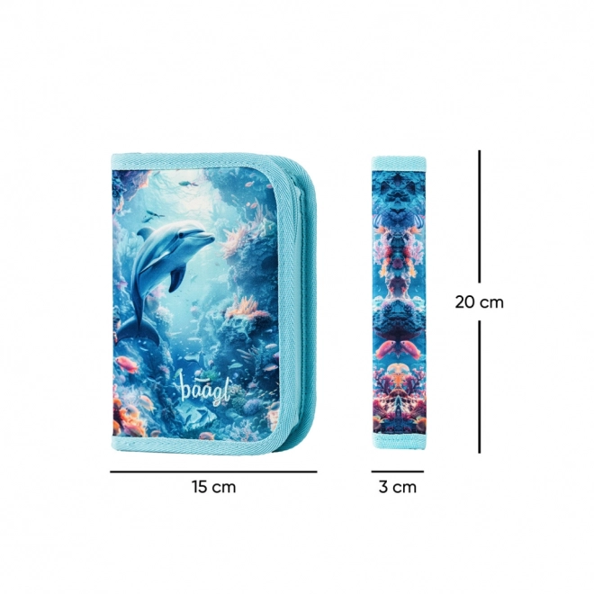 School etui eenlaagse Dolfijn