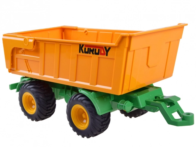 Afstandsbediende tractor met rubberen wielen + aanhanger RC0601