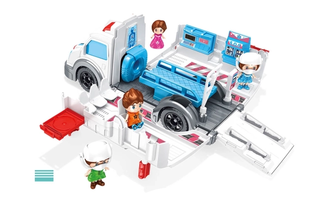 Auto ambulance opvouwbaar met 2 figuren 30 cm