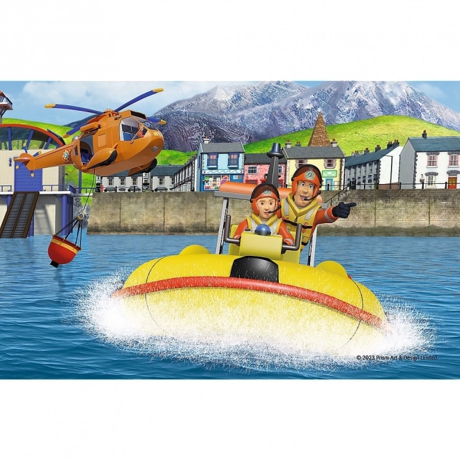 Puzzel Brandweerman Sam Op het water