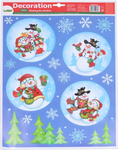 Raamdecoratie ballen 41 × 29 cm kerst