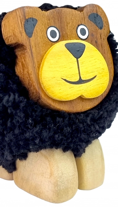 Houten decoratief figuurtje Beer XL Pompon