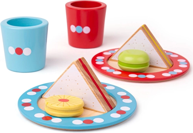 Houten theesnack met stippen BIGJIGS TOYS