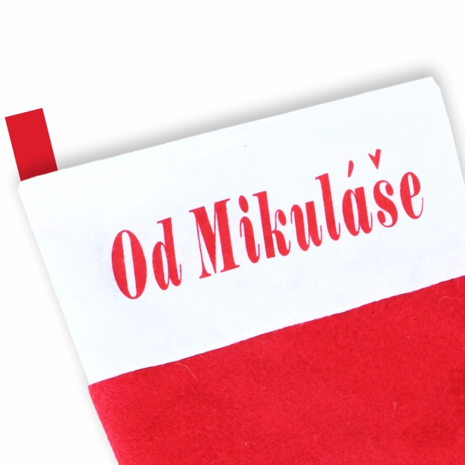 Kerstsok met de tekst Van Sinterklaas