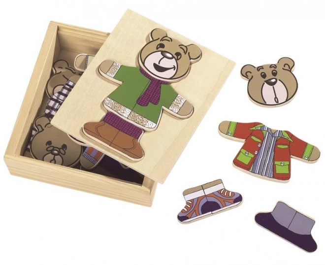 Houten puzzel beer