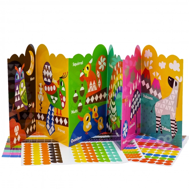 Geometrische stickers dieren Woopie voor creatieve educatie