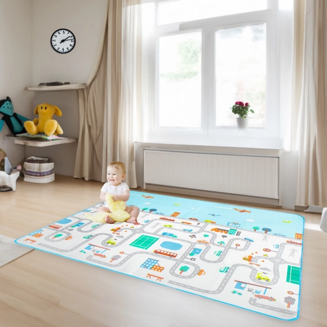 Speelthermomat voor kinderen 180x200 cm - stad