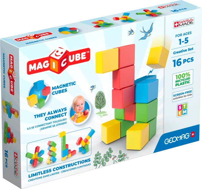magnetische blokken geomag magicube creative 16 stuks