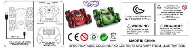 Woopie Leuk RC auto met 360° stunts en afstandsbediening 2,4 GHz