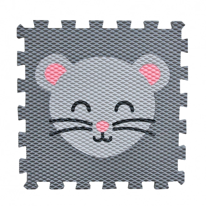 Minideckfloor Muizen - grijs met lichtgrijze muis