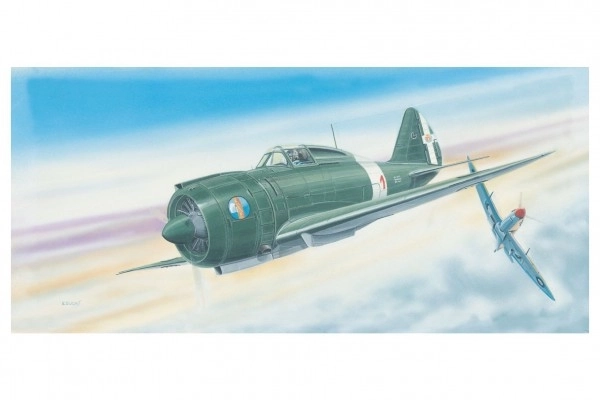 Model Reggiane RE 2000 Falco 1:48 16,1x22cm in doos 31x13,5x3,5cm