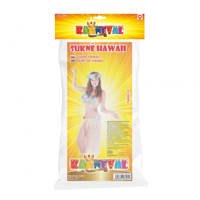 Hawaïaanse rok volwassenen 72 cm natuurlijk