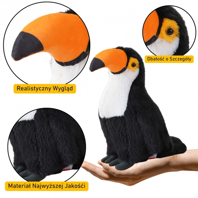 Pluchen speeltje toekan wit 30 cm
