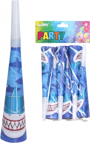 Feesttoeters haai 20 cm, 6 stuks