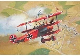 Plastic model van het vliegtuig Fokker Dr.I triplane