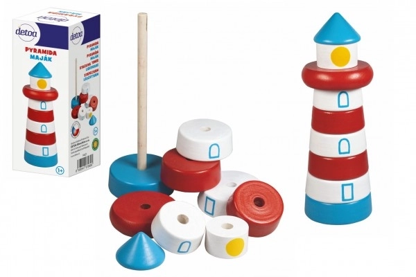 Houten stapelpiramide vuurtoren DETOA