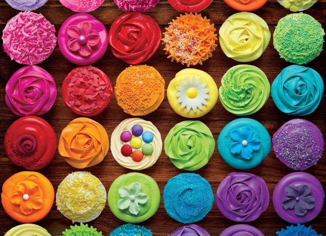 Puzzel Cupcake regenboog 1000 stukjes EUROGRAPHICS