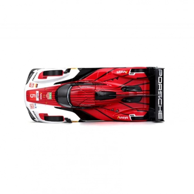 Bburago 1:24 Racing - Porsche 963 - Wit/Rood #5