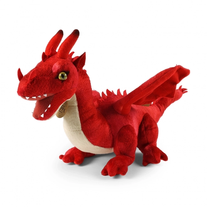 Pluche draak rood ECO-FRIENDLY 40 cm