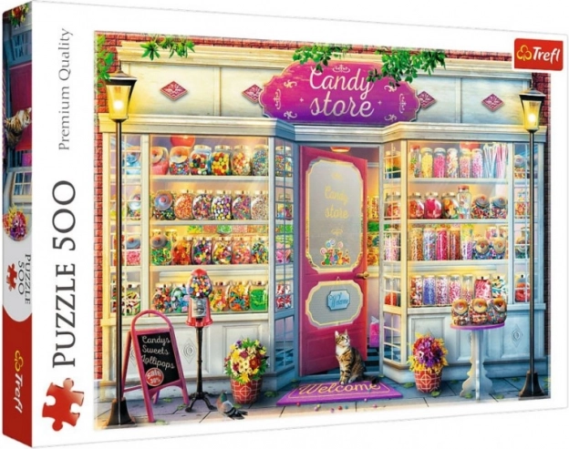 Puzzel 500 stukjes – snoepwinkeltje