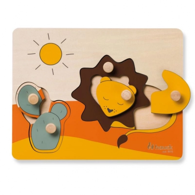 Houten puzzel - Leeuw