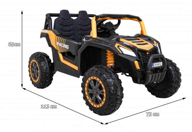 Buggy UTV 2000M raceauto met accu + MP3 geluiden lichten + afstandsbediening + langzame start – Gouden