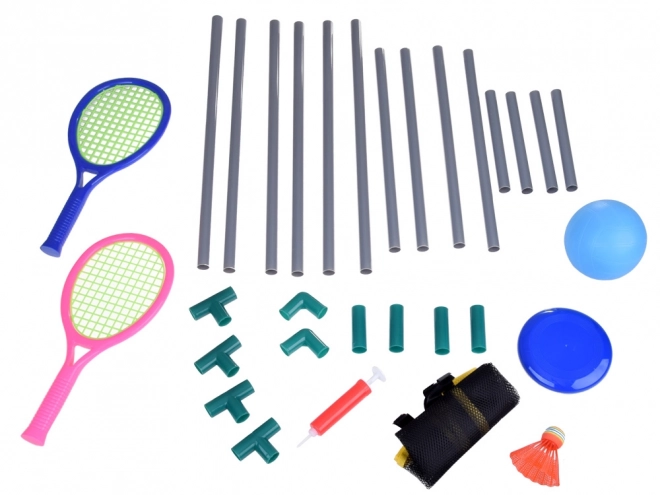 Sportset 3-in-1: Volleybalnet, badmintonset, vliegende schijf
