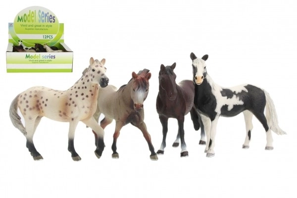 Plastic paardenfiguur 15 cm - 4 kleuren