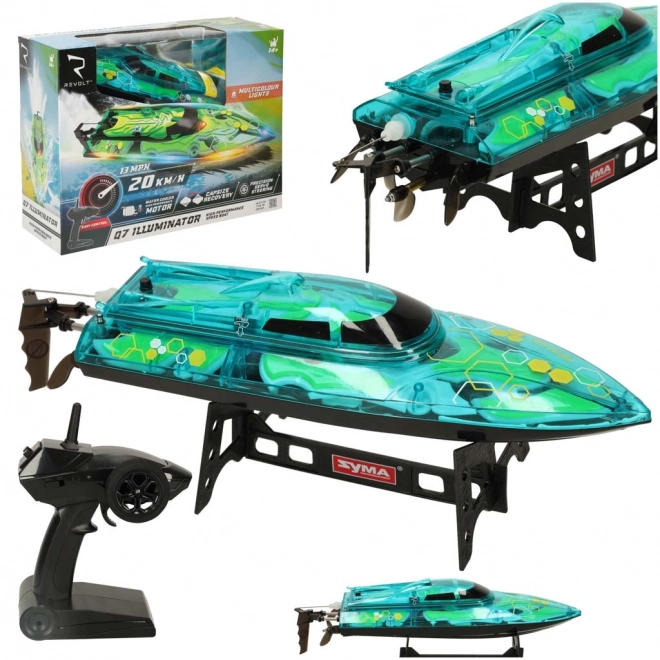 Groene op afstand bestuurbare boot Revolt Illuminator