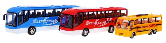 3 modellen bussen voor kinderen 3+ Schoolbus + Excursiebussen + Levendige kleurstelling