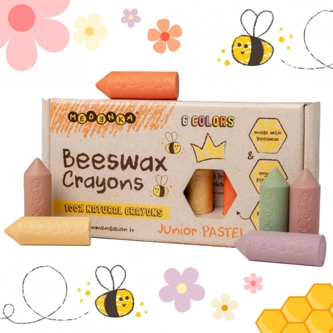 Natuurlijke waskrijt Junior Pastelka 6 stuks