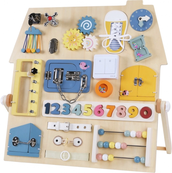 2Kids Speelgoed Activiteitenbord Sensorisch Bord Huisje