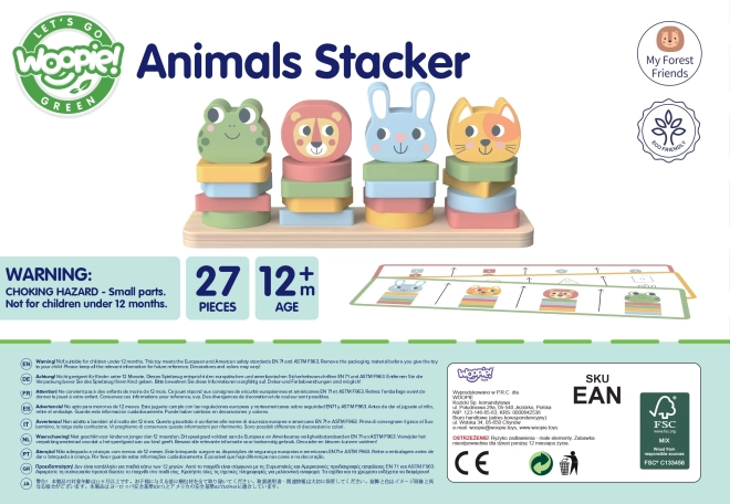 Montessori stapeldierpiramide 27 stuks FSC