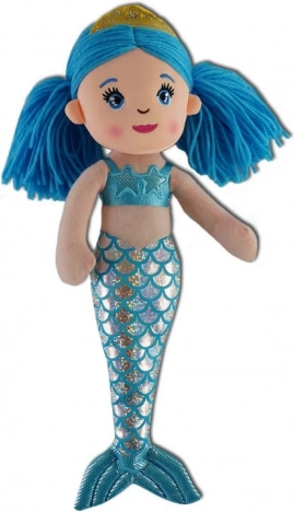 Pluchen zeemeermin 30 cm blauw