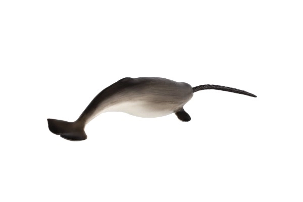 Narwal eenhoorn speelgoed plastic 20cm in zak